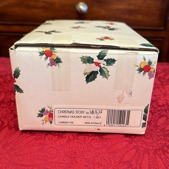 MIKASA Heritage CAB 08 Christmas Story Candlesticks ~ Set of 2 - Picture 9 of 11